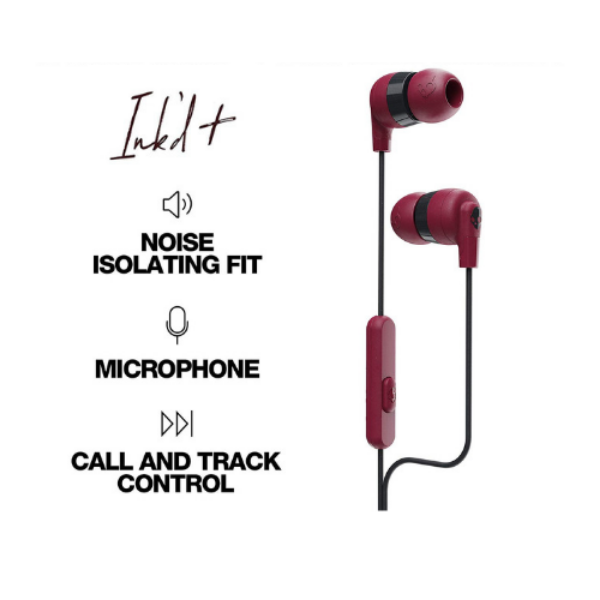 Skullcandy Ink'd+ In-Ear Earbuds With Mic