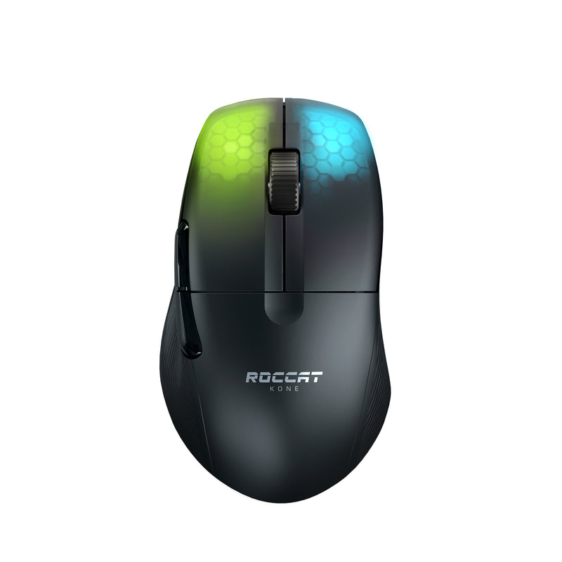 ROCCAT Kone Pro Air Performance Wireless Gaming Mouse with 19K DPI Optical Sensor, Aluminum Scroll Wheel & RGB Lights
