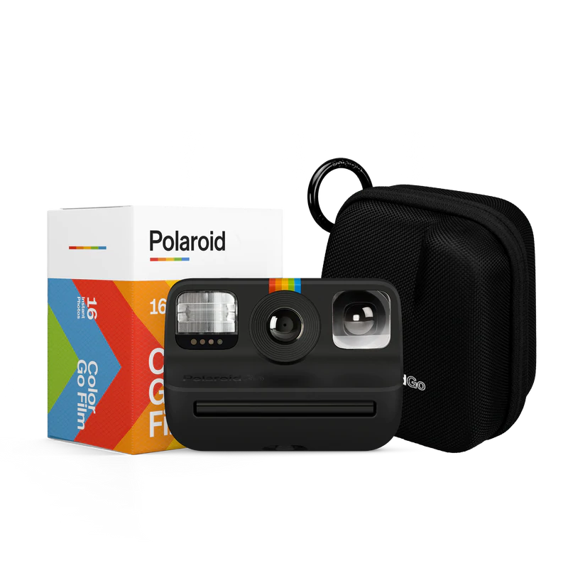 Polaroid GO Black Starter Kit with Color Film + Go Camera Case Black